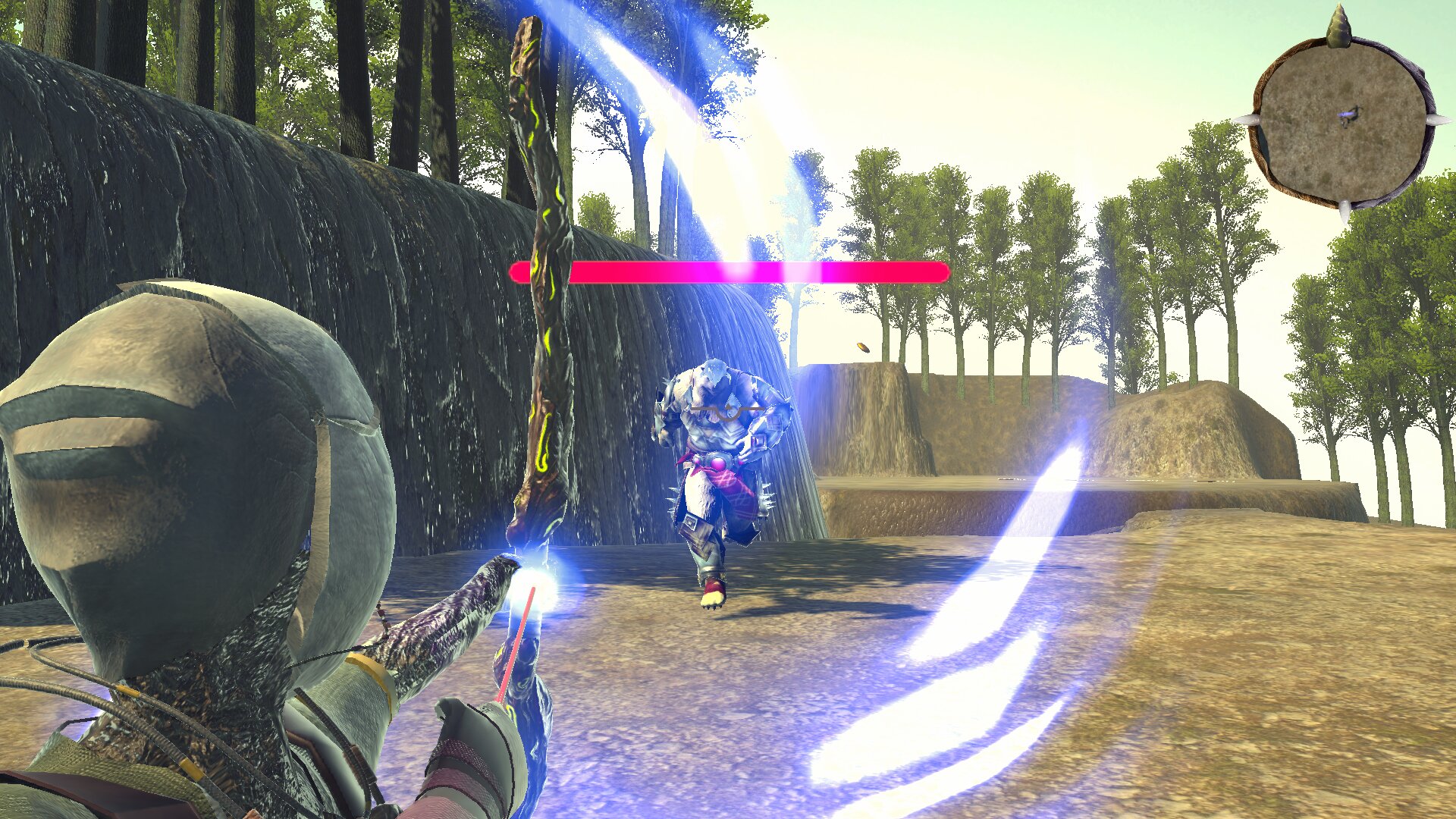 The Hermit colossal boss encounter in the aberrant realm in-game