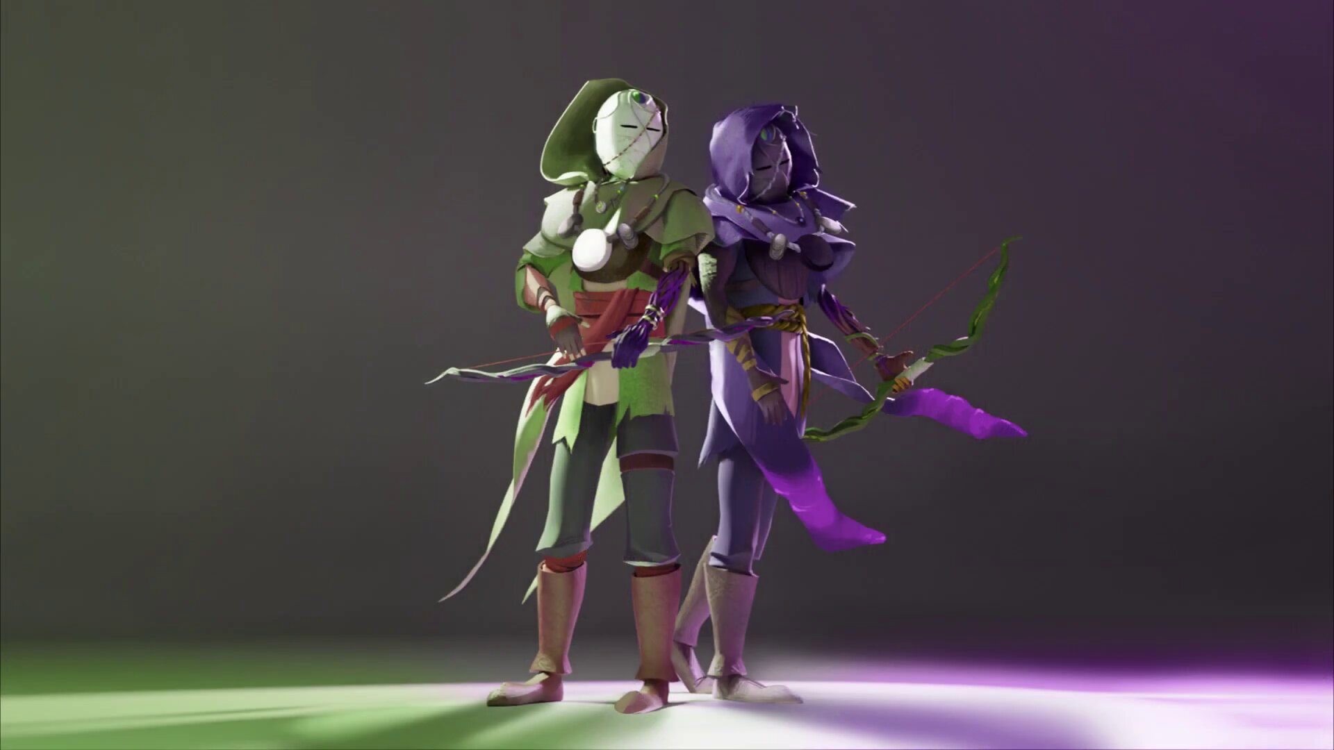 The Hermit two character entities concept art