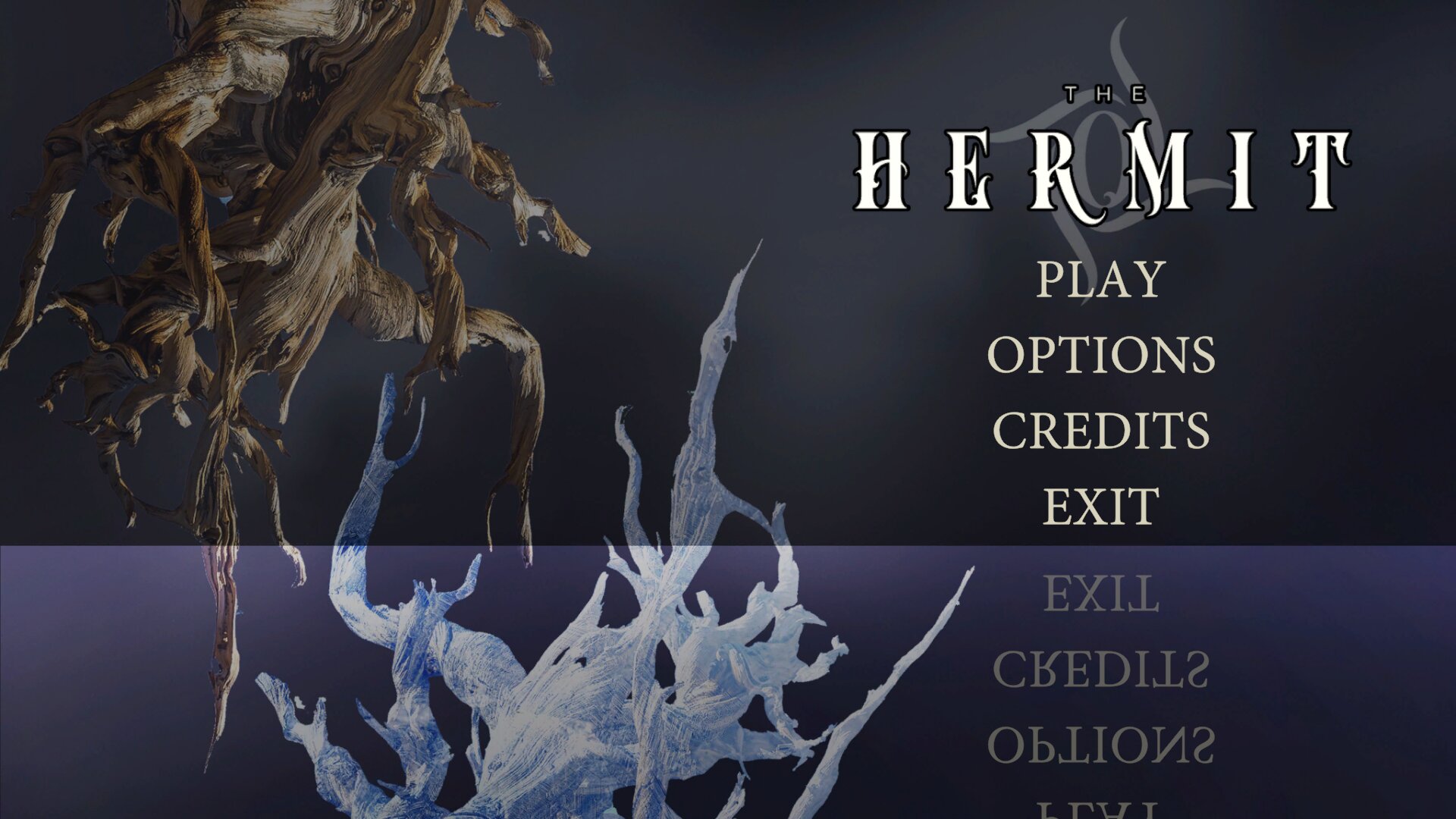 The Hermit main menu in-game UI
