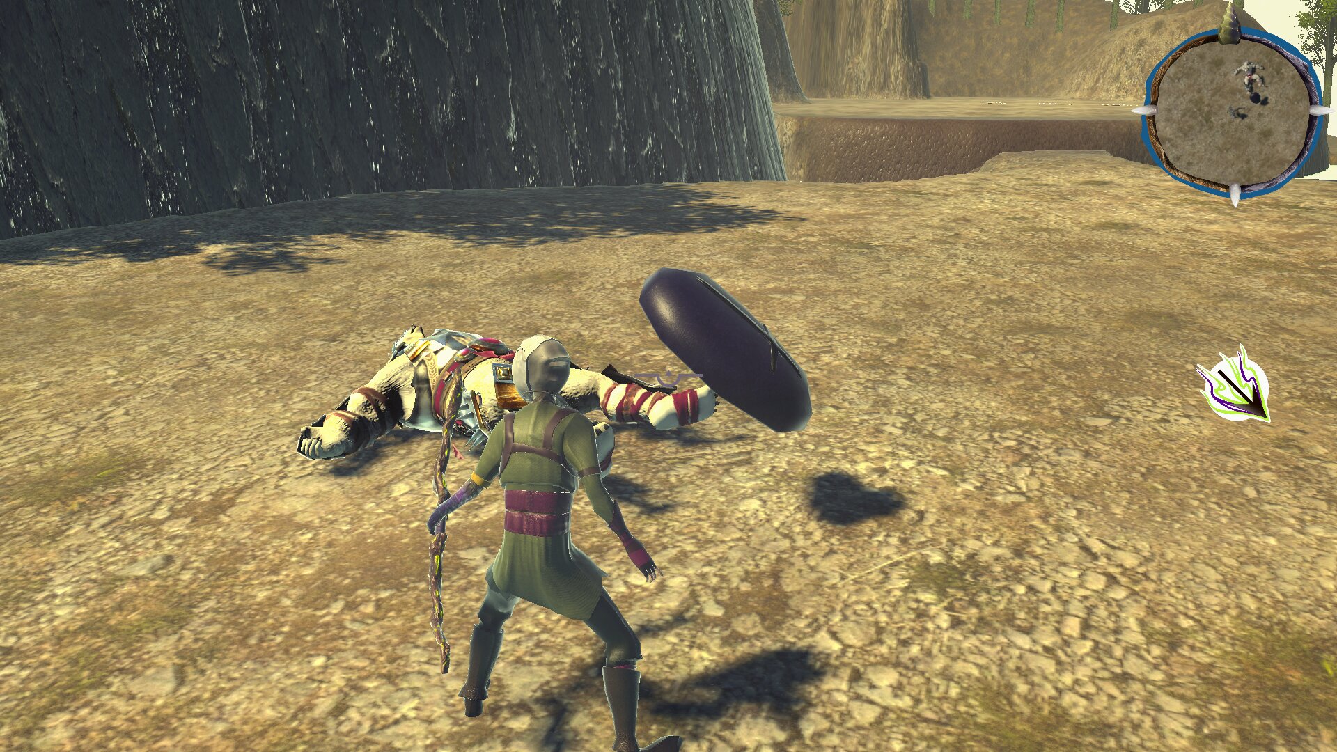 The Hermit monolithic stone architecture in the natural strata in-game